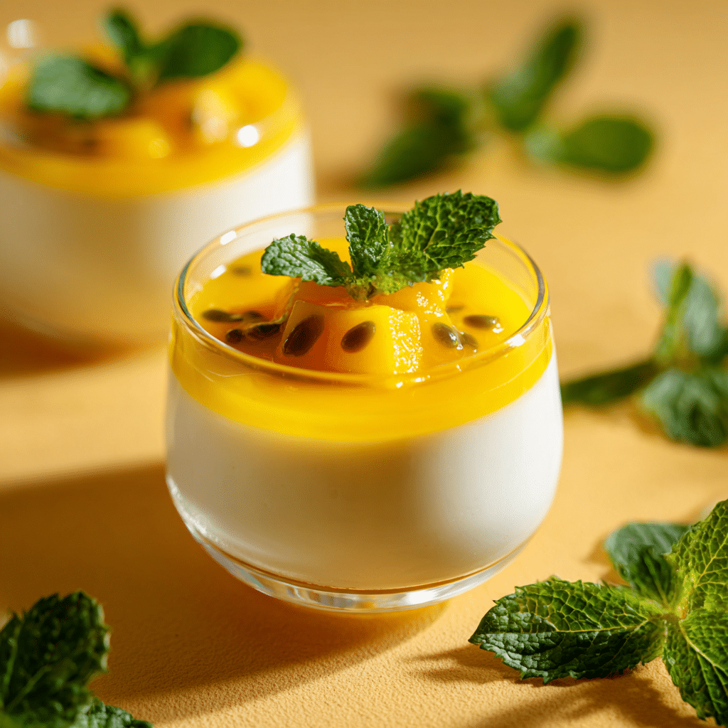maloumaloo a tropical coconut panna cotta topped with bright 4e899512 71d1 49f0 baa3 816784b3bb13 2